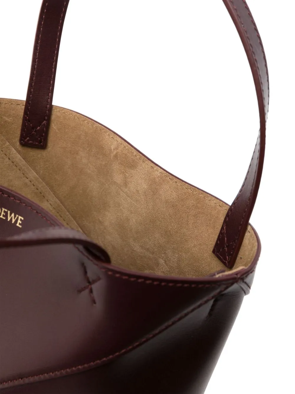 Puzzle fold mini leather tote