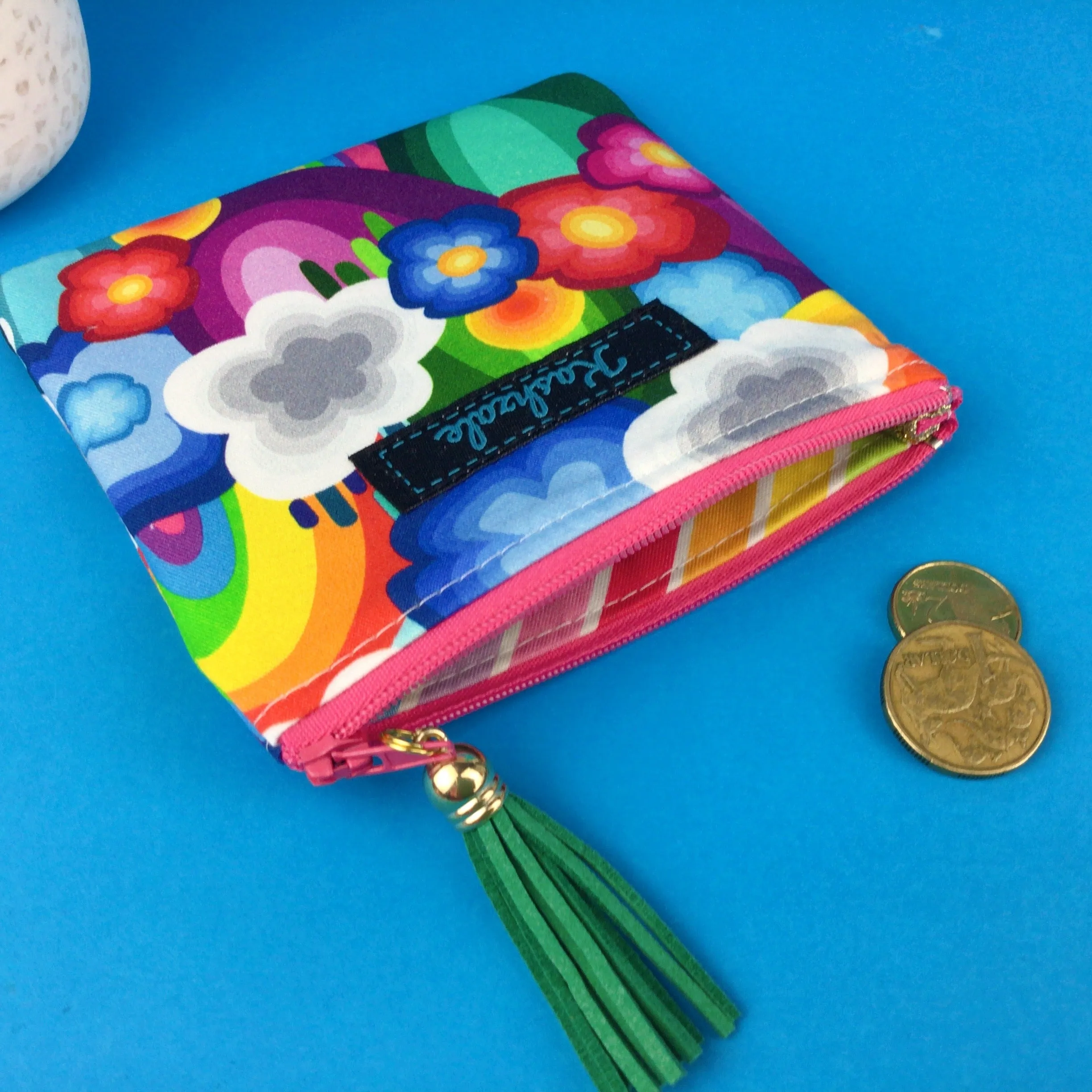 Rainbow Land Coin Purse. Kasey Rainbow Design