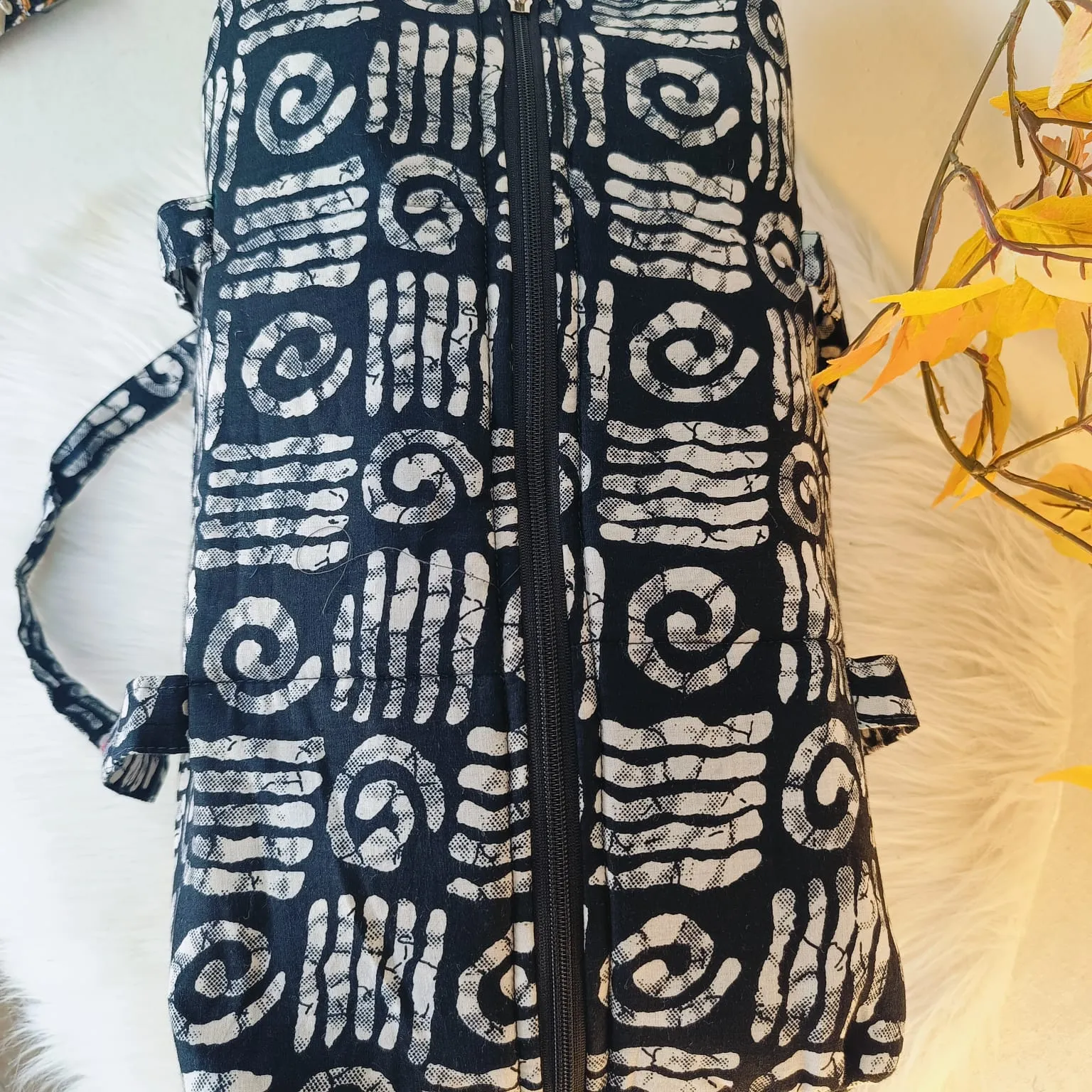Rectangle Travel Bag Rust Kalamkari