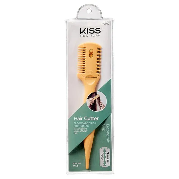 Red by Kiss Hair Cutter – HCT02, Dual-Edge Blade for Quick Trims & Safe DIY Styling | Compact, Easy to Use & Great for Wigs, Layers & Bangs
