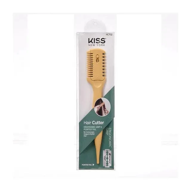 Red by Kiss Hair Cutter – HCT02, Dual-Edge Blade for Quick Trims & Safe DIY Styling | Compact, Easy to Use & Great for Wigs, Layers & Bangs