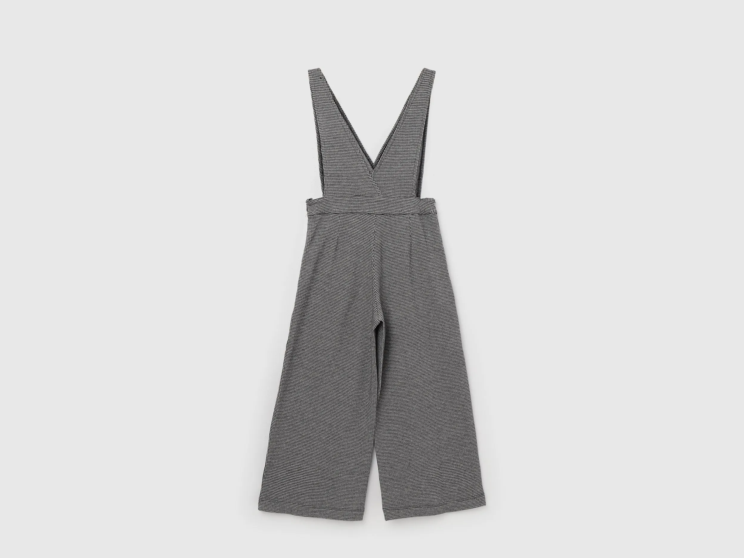 Regular V-Neck Houndstooth Dungaree