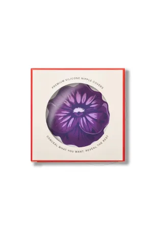 Reusable Nipple Covers - Purple Pansy