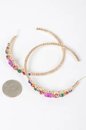 Rhinestone multicolor earrings