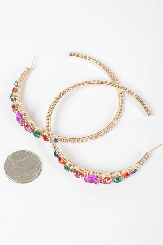 Rhinestone multicolor earrings