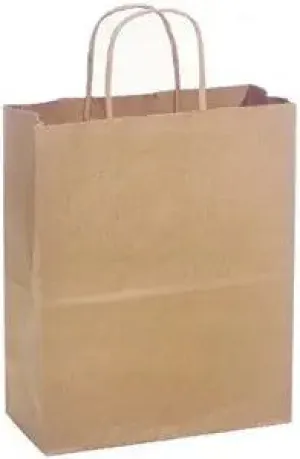RiteEarth - 8" X 4.5" X 8" Paper Kraft Twist Handle Bag, 250/CS - PT08408KP