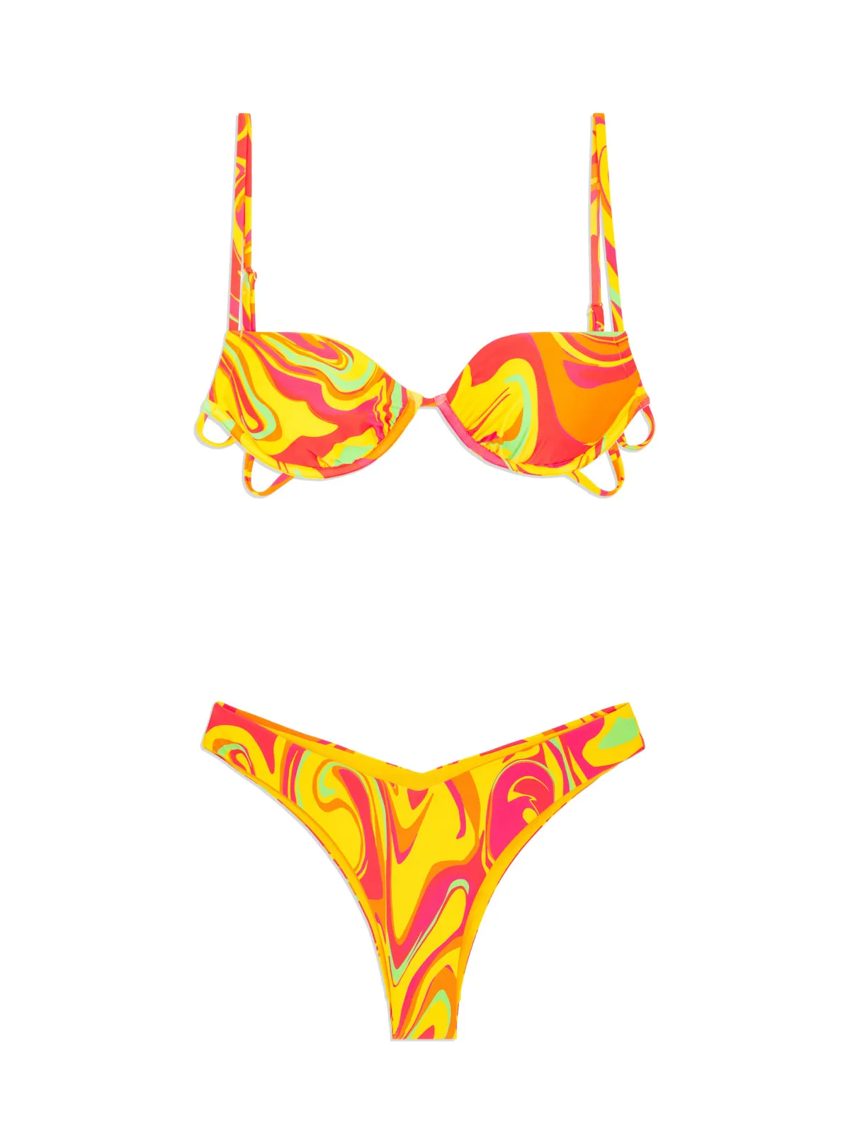 Ruched Underwire-Delilah Bikini ::RET