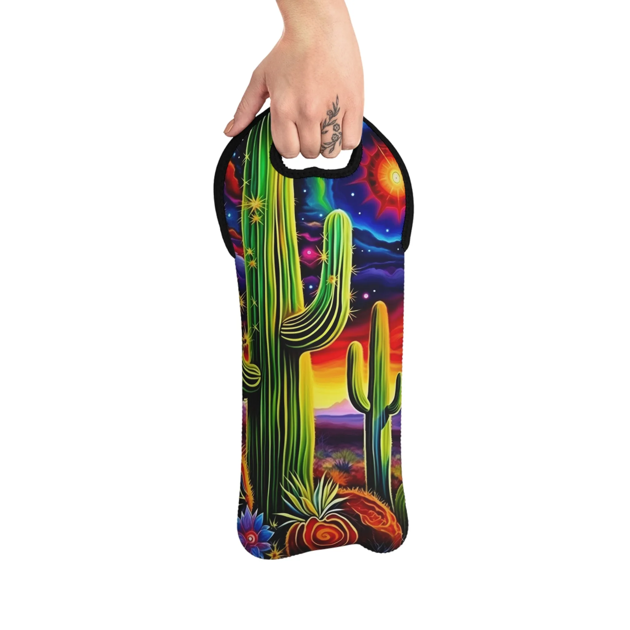 Saguaro Sky Wine Tote Bag