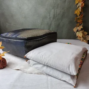 Saree Storage Bags Blue Brocade Diamond weaves