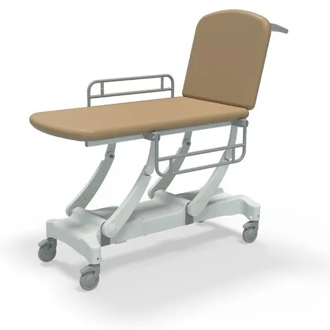 Seers - CLINNOVA Mobile 2 Section electric couch with premium base and gas assisted backrest and switch and wheel options (265Kg SWL)