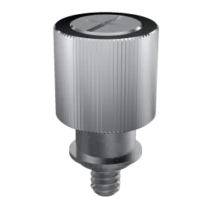 Self-Clinching Collar Base Panel Fastener, Smooth Head, Aluminum Knob, Steel Base, Stainless Screw, 6-32 x 1, 100 Pack