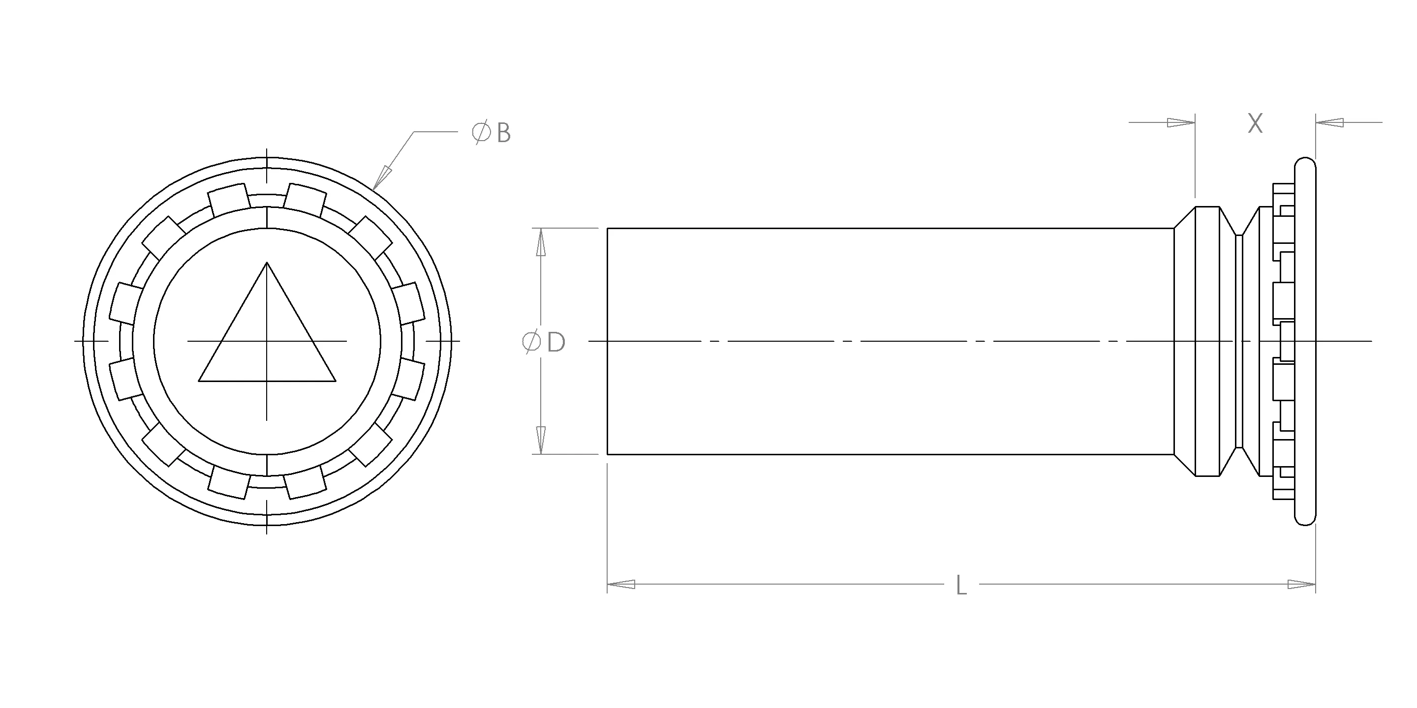 Self-Clinching Pin, Non-Heat Treated Steel, Zinc, 0.141 x 0.875, 100 Pack