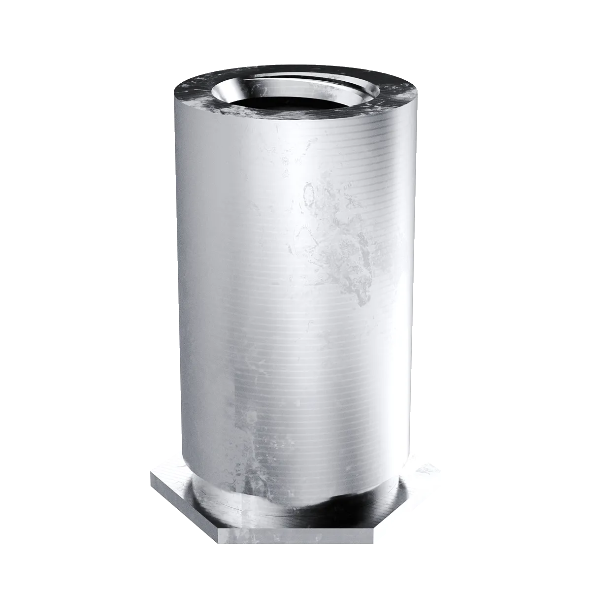 Self-Clinching Standoff, Blind Threaded for SS Sheets, 400 Series Stainless Steel, Passivated, 4-40 x 0.687, Hole Dia.: 0.166, 100 Pack