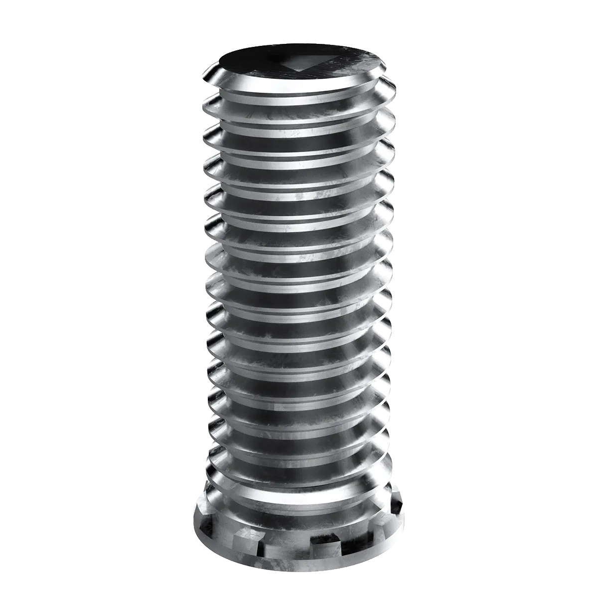 Self-Clinching Stud, Close Edge, Steel, Zinc, 6-32 x 0.750, 100 Pack