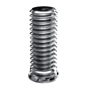 Self-Clinching Stud, Close Edge, Steel, Zinc, 6-32 x 0.750, 100 Pack