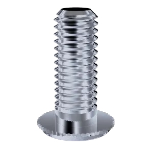 Self-Clinching Stud, Concealed Head, 2024-T4 Aluminum, M3x0.5 x 6, Sheet Thick.: 1.6, 100 Pack