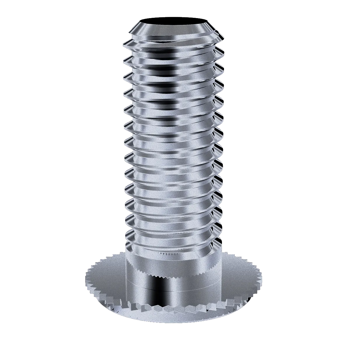 Self-Clinching Stud, Concealed Head, 2024-T4 Aluminum, M4x0.7 x 10, Sheet Thick.: 2.4, 100 Pack