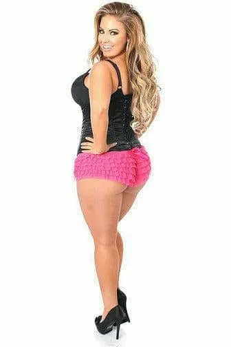 Sexy Black Underbust Zipper Corset