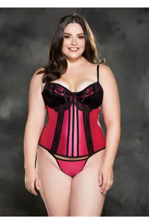Sexy Satin & Lace Corset