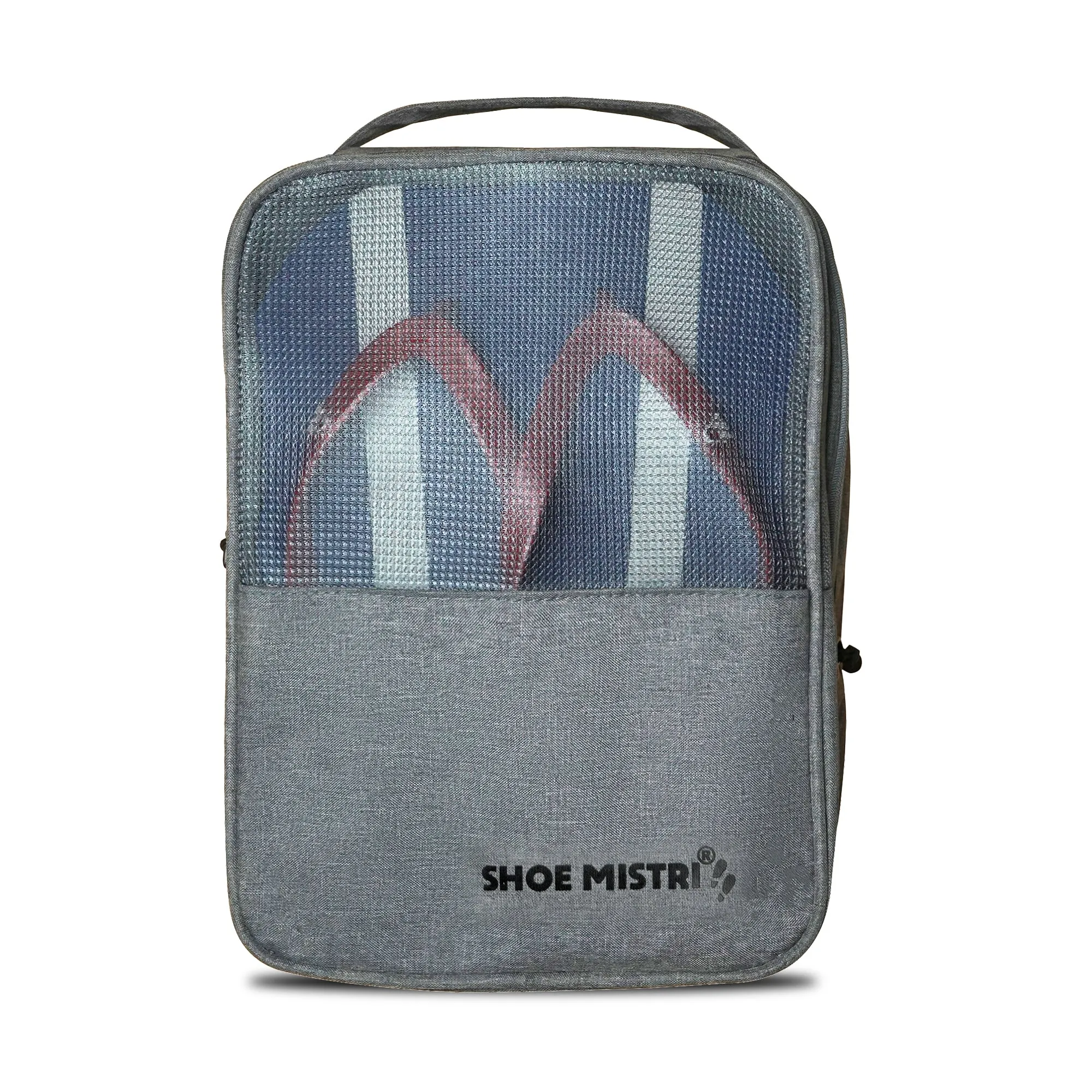 Shoe Mistri Travel Shoe Bag Holds 3 Pairs for Traveling and Daily Use Storage Pouch (Blue)