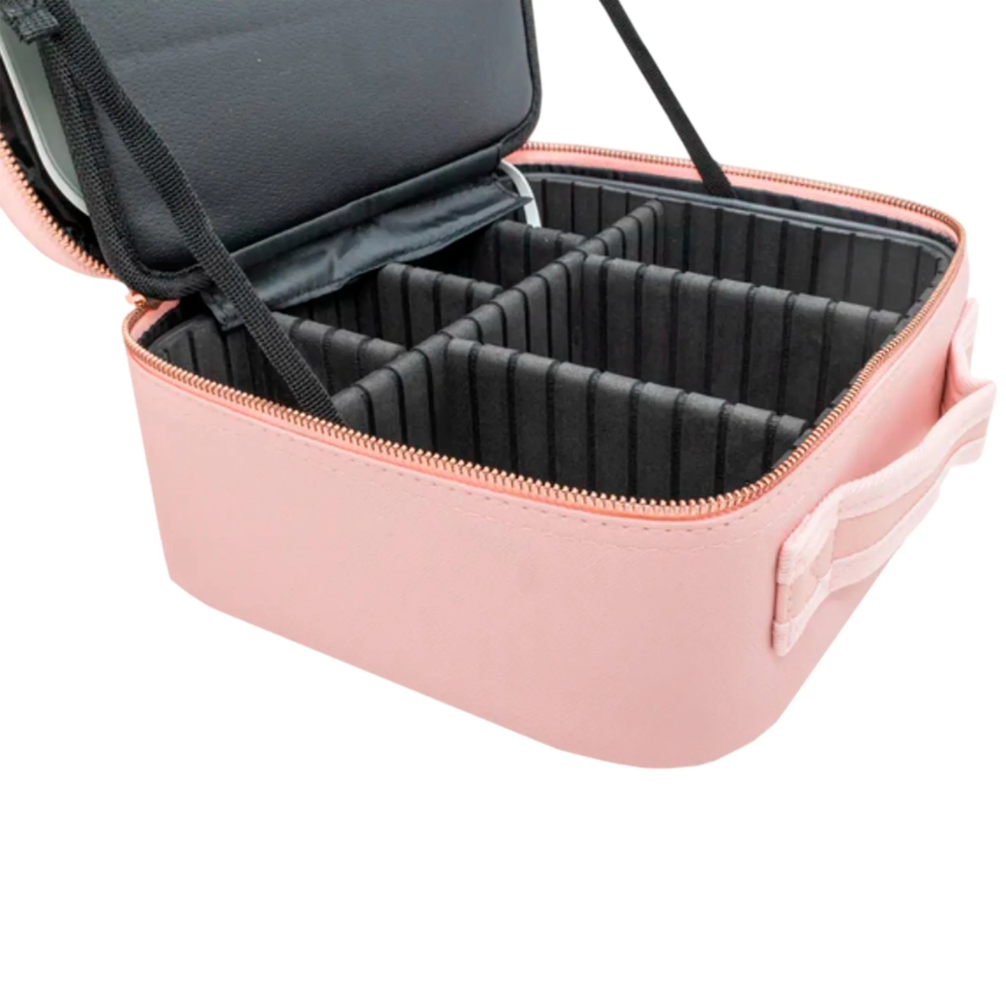Simply Bella Travel Makeup Case With Led Mirror Pink - Wholesale 1 Unit (CB1283-PINK)