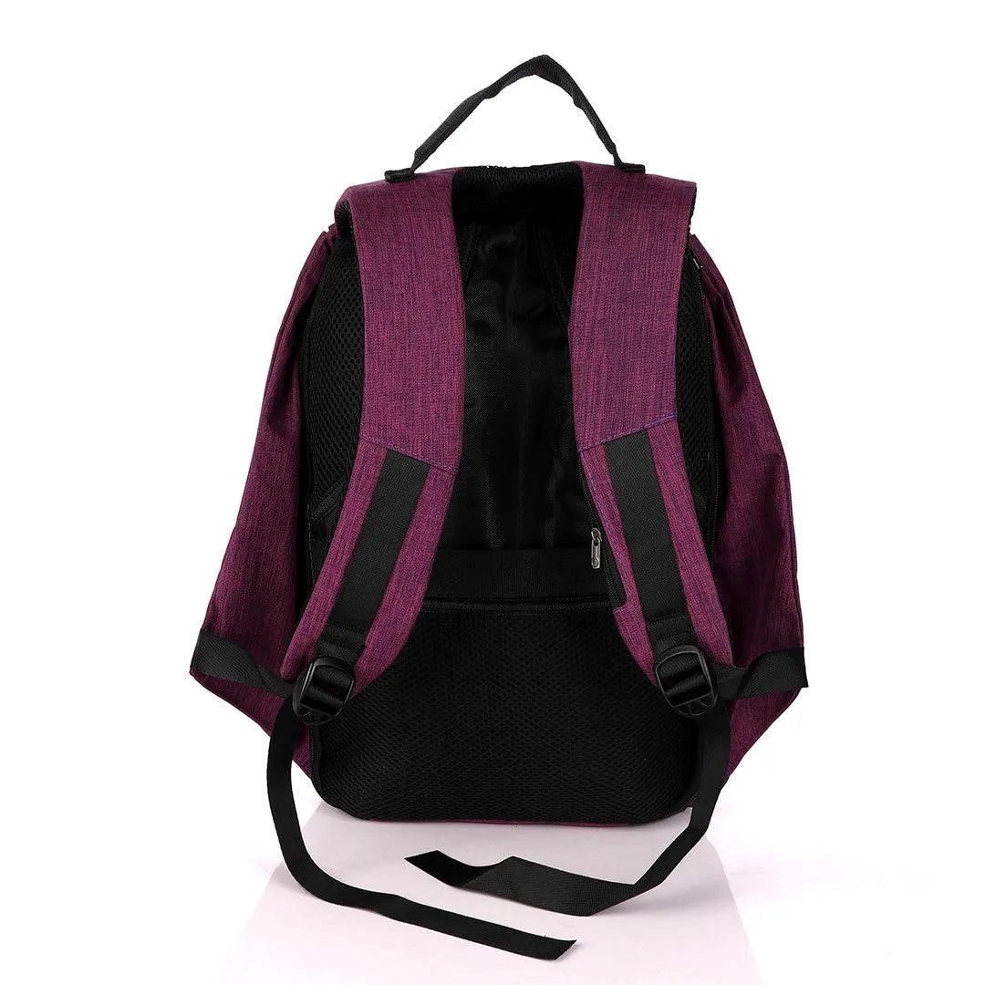 Smart portable Travel Backpack with USB port - Purple