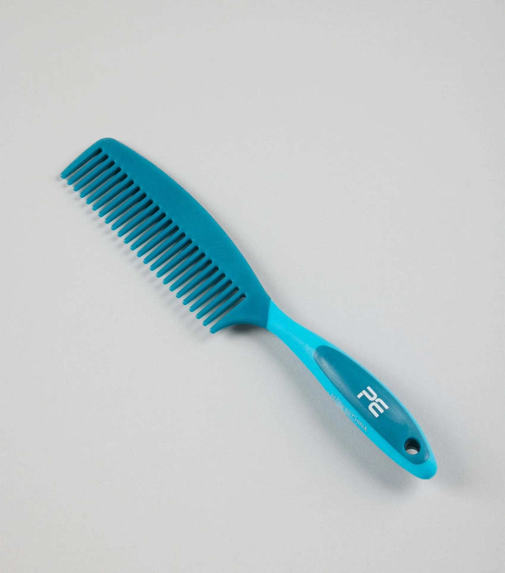 Soft-Touch Mane Comb with Handle Med Blue & Peacock
