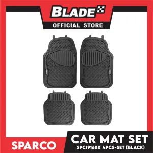 Sparco SPC1916BK 4 Pieces-Set Car Mat (Black)