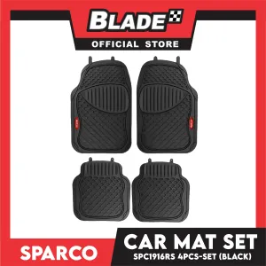 Sparco SPC1916RS 4 Pieces-Set Car Mat (Black/Red)