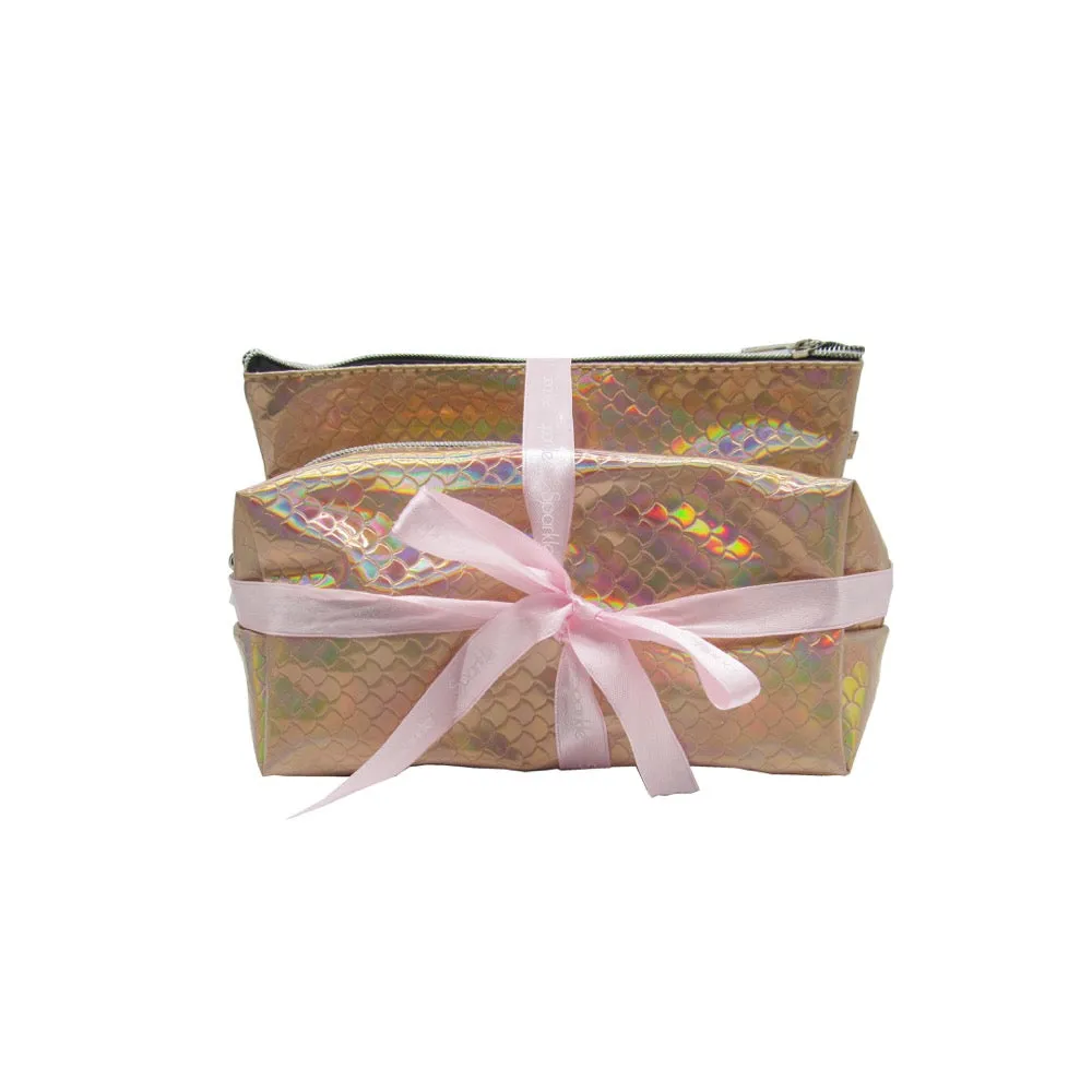 Sparkle Gift Set 2pc Mermaid Cosmetic Bags
