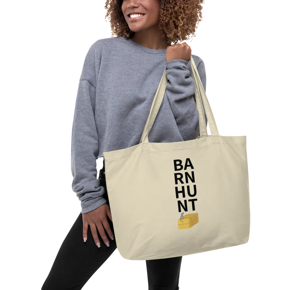 Stacked Barn Hunt X-Large Tote/Shopping Bag - Oyster