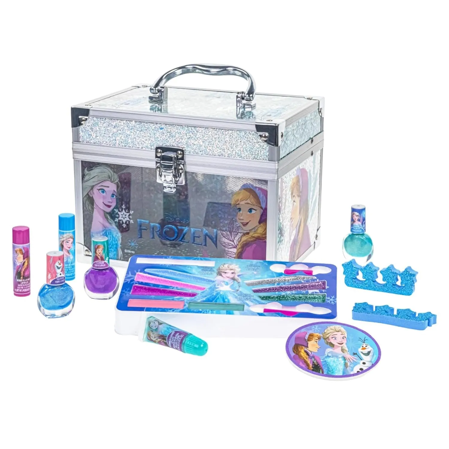 Stitch Train Case Beauty Set, Kids Makeup Kit for Girls, Real Washable Makeup Set, Play Makeup, Party Favor, Birthday, Ages 3 4 5 6 7 8 9 10 11 12 by