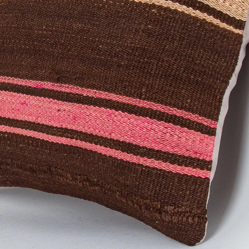 Striped Multiple Color Kilim Pillow Cover 16x16 8206