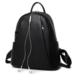 Stylish & Durable Minimalist Leather Travel Backpack