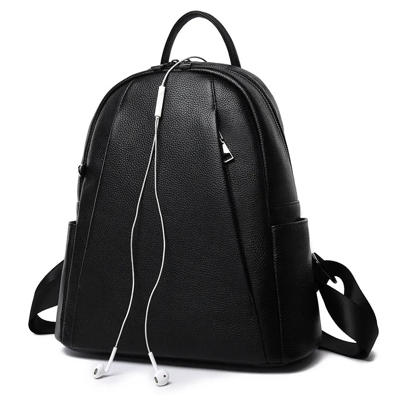 Stylish & Durable Minimalist Leather Travel Backpack