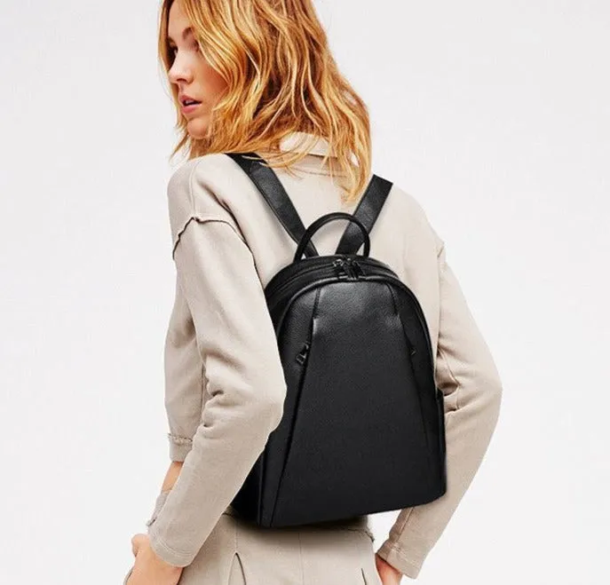 Stylish & Durable Minimalist Leather Travel Backpack