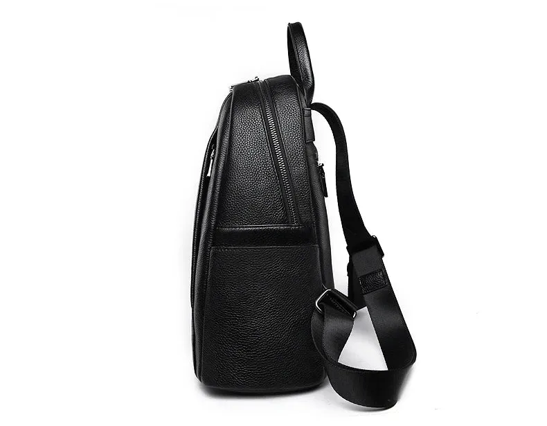 Stylish & Durable Minimalist Leather Travel Backpack