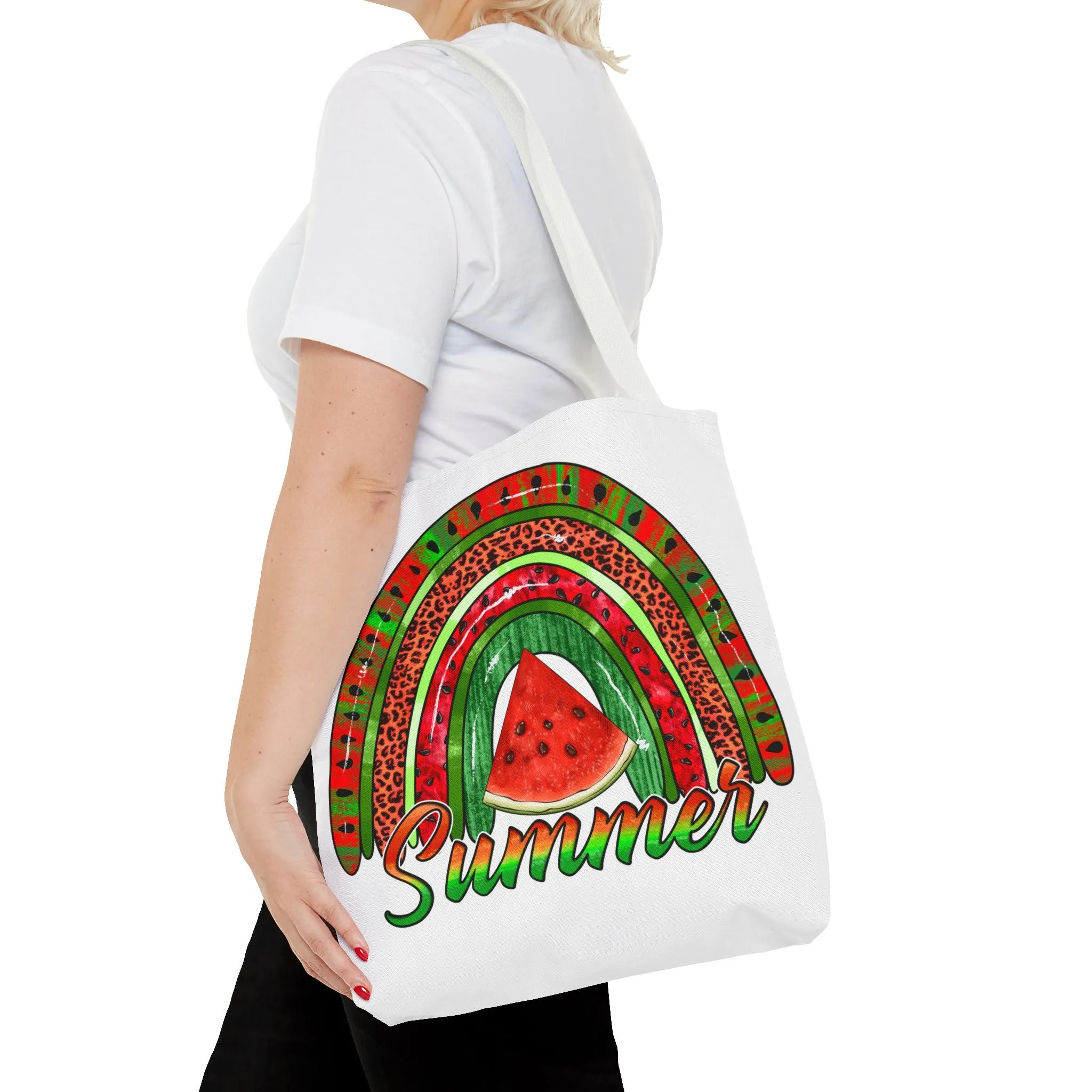Summer Watermelon Rainbow Tote Bag