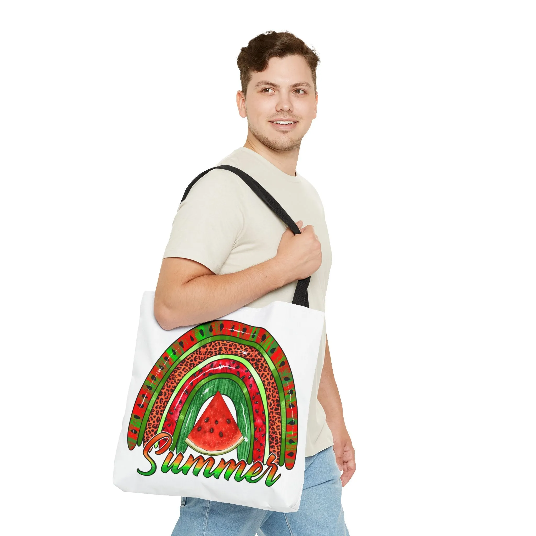 Summer Watermelon Rainbow Tote Bag