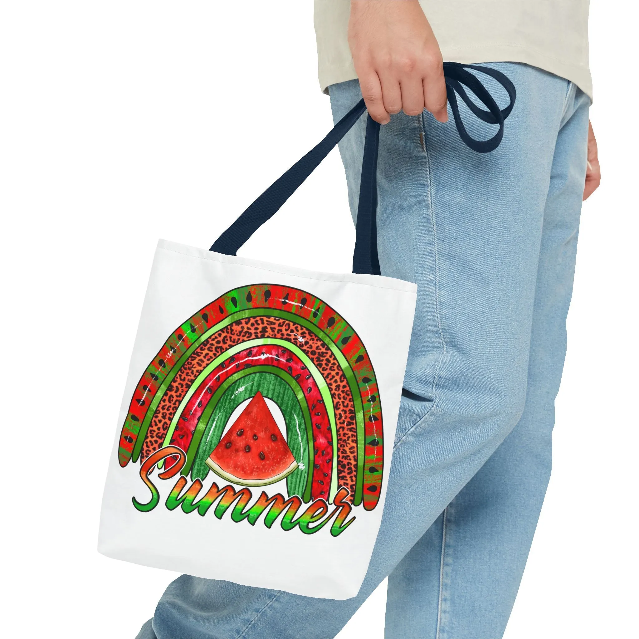 Summer Watermelon Rainbow Tote Bag
