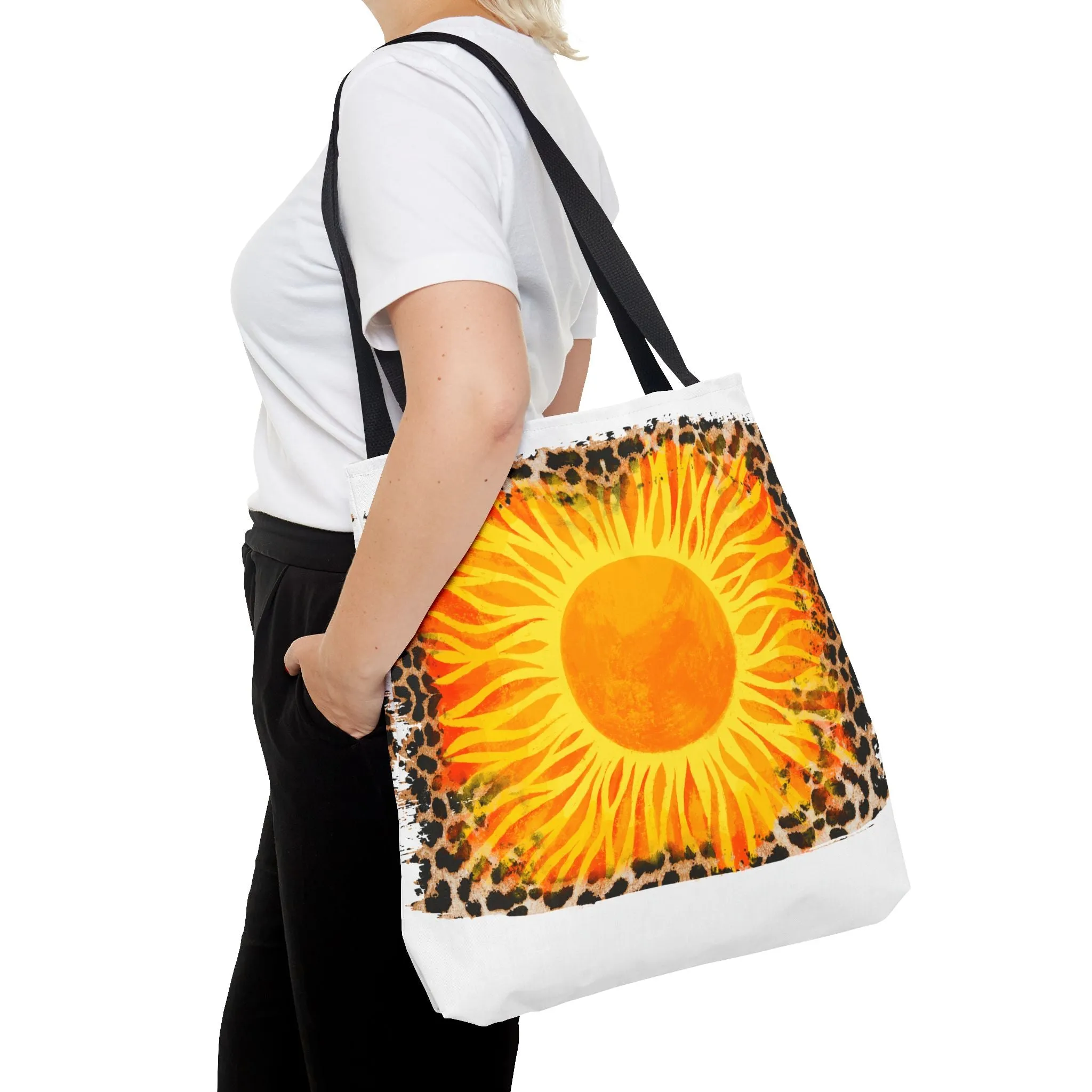 Sun with Leopard Tote Bag