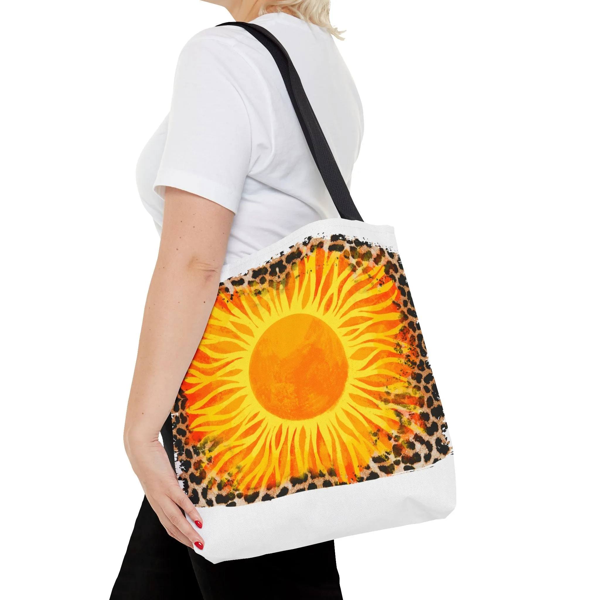 Sun with Leopard Tote Bag
