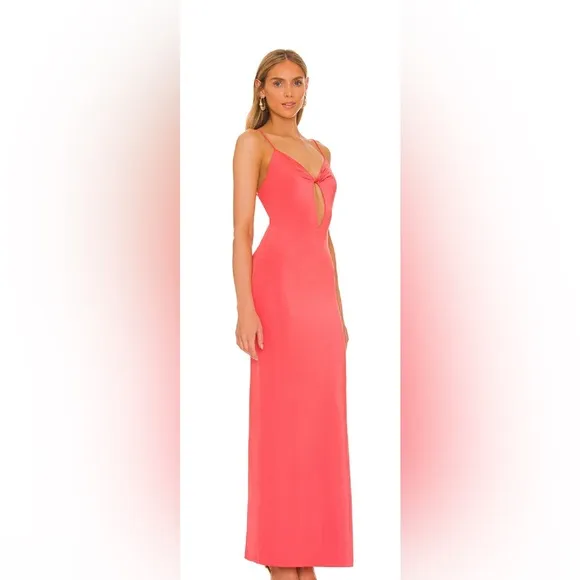 superdown Felly Twist Maxi Dress in Coral S