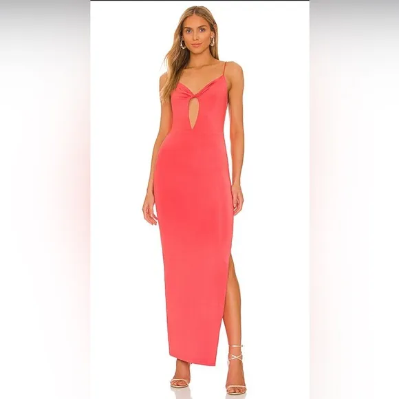 superdown Felly Twist Maxi Dress in Coral S