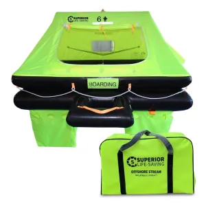 Superior Offshore Stream Life Raft, 4 - 8 person
