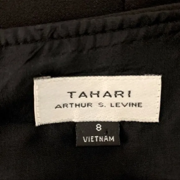 Tahari Arthur S. Levine Cap Sleeves Seam Accent Sheath Dress