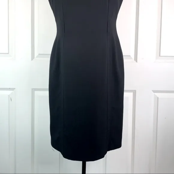 Tahari Arthur S. Levine Cap Sleeves Seam Accent Sheath Dress