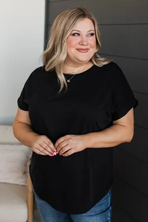 Take Me Shopping Short Sleeve Top- Black