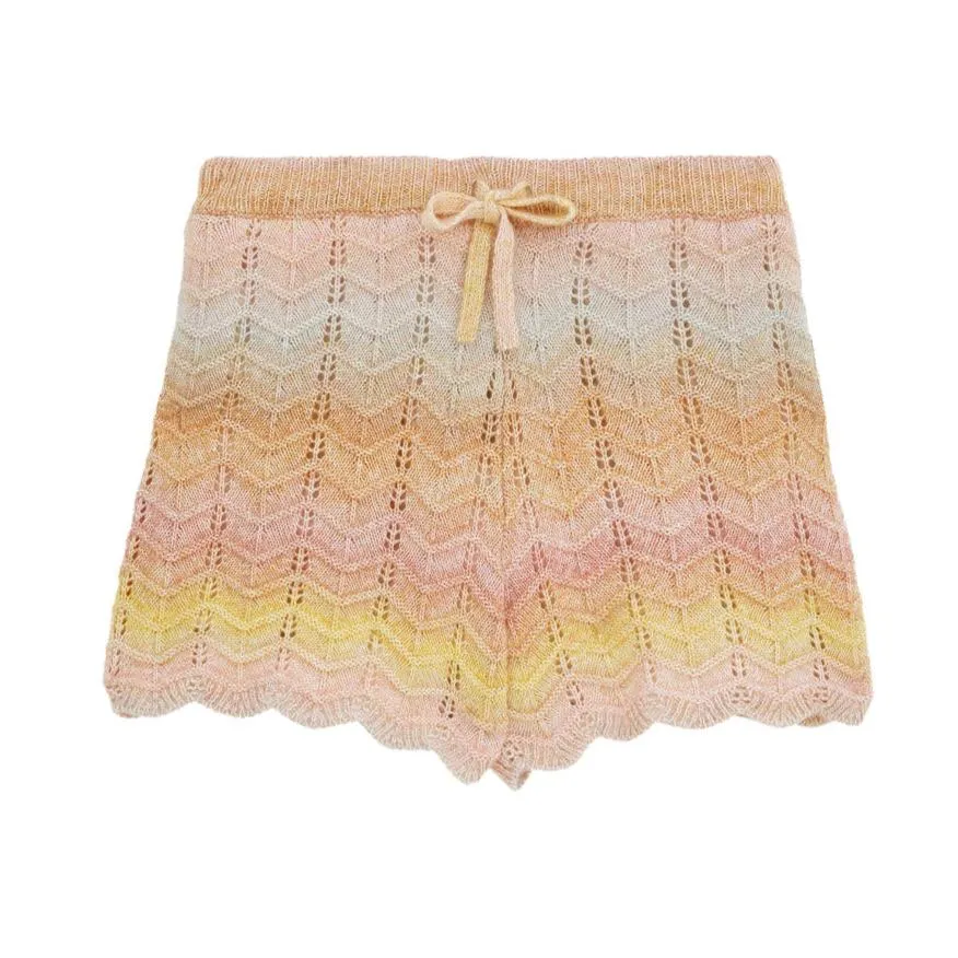 Tallow Chevron Knit Shorts