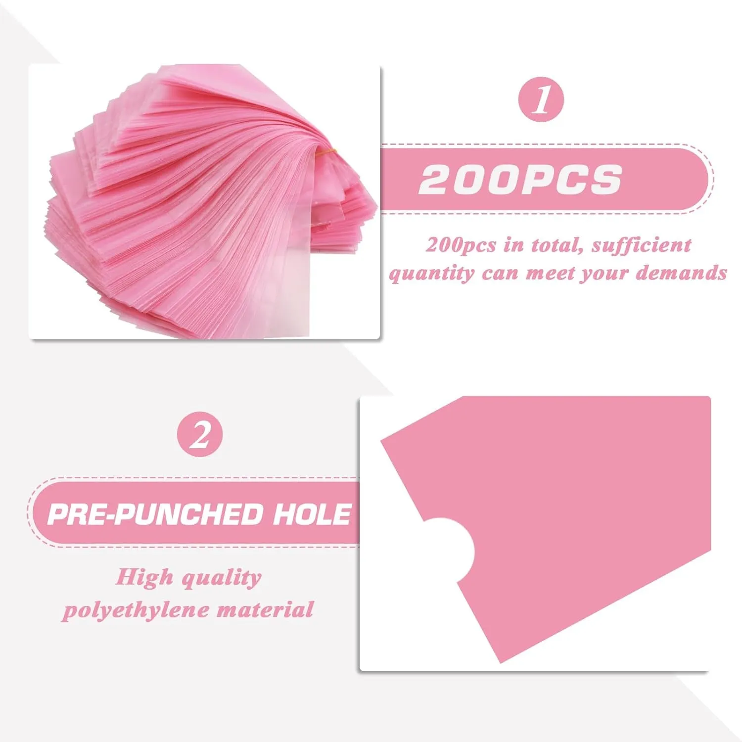 Tattoo Machine Pen Covers with Grip Tape Wrap -  200Pcs Large Tattoo Machine Covers Pink Tattoo Pen Bags Covers and 4Pcs Tattoo Machine Tape Grip Wrap Self-Adhesive Tape Tattoo Supplies
